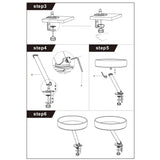 Suspended Cat Bed Desktop Hammock Cat Bed For Office Desk Window Mount Sleeping - Rear View