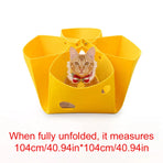 Felt Cat Nest Foldable Deformable Cat Tunnel Semi Enclosed Cat House Pet Bed