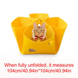 Felt Cat Nest Foldable Deformable Cat Tunnel Semi Enclosed Cat House Pet Bed - Side View