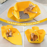 Felt Cat Nest Foldable Deformable Cat Tunnel Semi Enclosed Cat House Pet Bed - Top-Down View