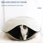 Cat Bed Semi Enclosed Nest Removable Washable Pet House Four Seasons Portable