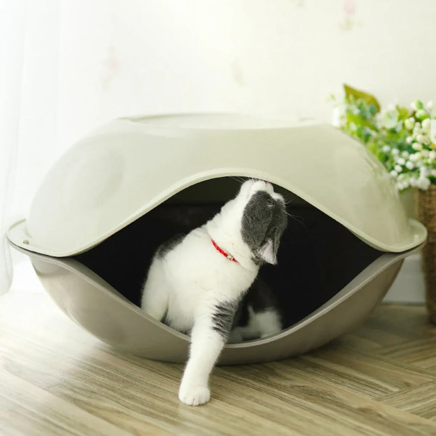 Cat Bed Semi Enclosed Nest Removable Washable Pet House Four Seasons Portable