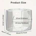 Transparent Capsule Cat Litter Box Semi Enclosed Cat House for Indoor Use