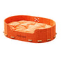 Pet Sleeping Bed Felt Cat Nest Warm Dog Bed Soft Indoor Cushion Removable Design - Orange