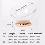 Four Seasons Acrylic Space Capsule Cat Bed Semi-closed Cool Nest Turntable Toy - L