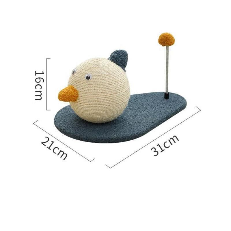 Cat Scratching Post Toy with Ball Claw Grinding Rope Tree for Indoor Play - Large