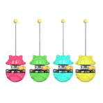 Cat Treat Dispenser Toy Ball Kitten Selfplay Interactive Tumbler Multifunction - Green