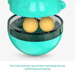 Cat Treat Dispenser Toy Ball Kitten Selfplay Interactive Tumbler Multifunction - Red