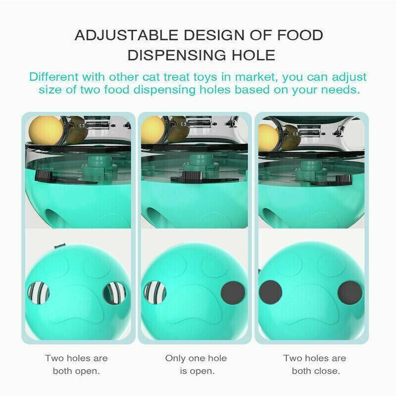 Cat Treat Dispenser Toy Ball Kitten Selfplay Interactive Tumbler Multifunction - Red
