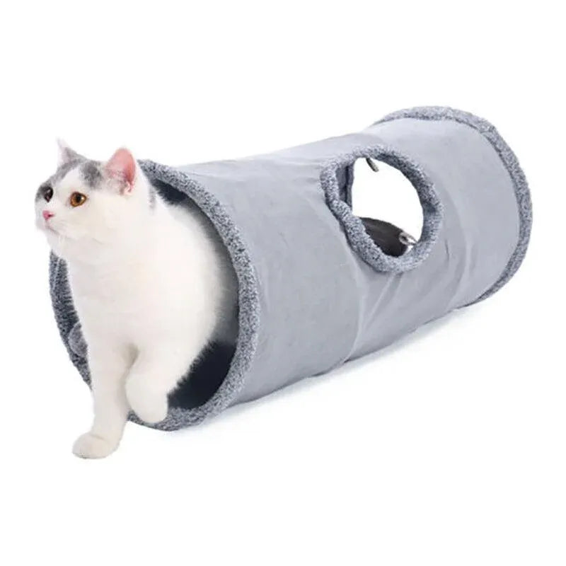 Cat Tunnel Pet Toys Play Hide Tube With Ball For Large Cat Dogs Rabbit - M-130x30CM