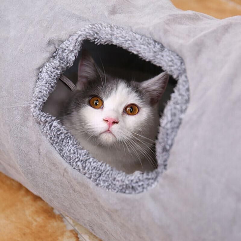 Cat Tunnel Pet Toys Play Hide Tube With Ball For Large Cat Dogs Rabbit - M-130x30CM