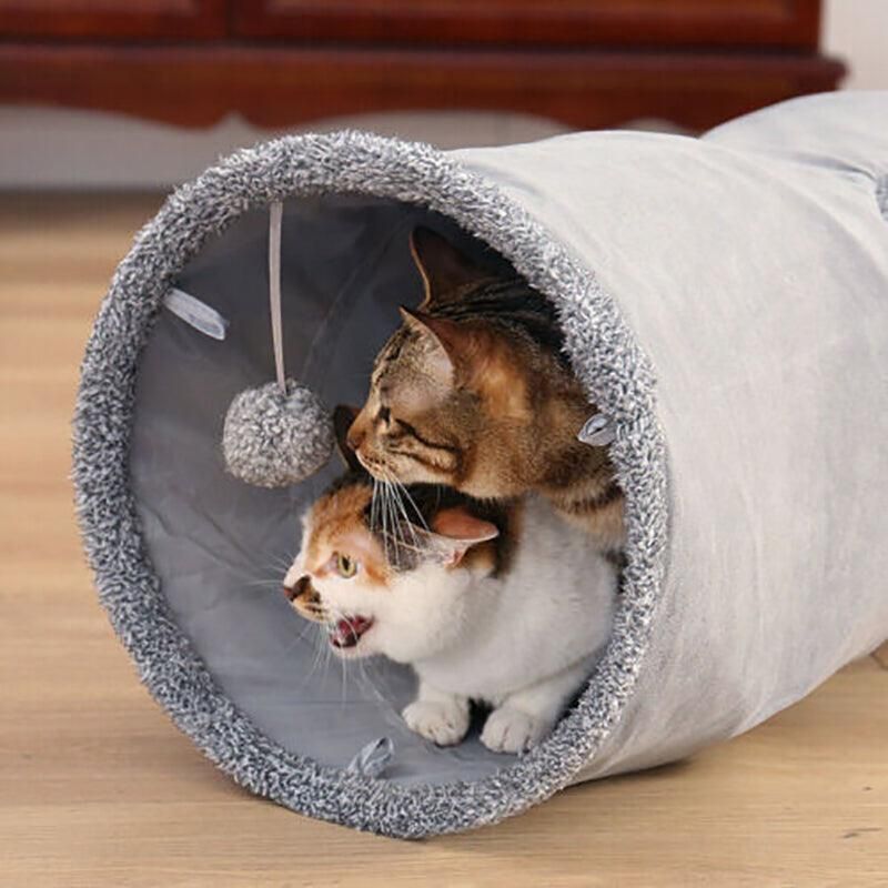 Cat Tunnel Pet Toys Play Hide Tube With Ball For Large Cat Dogs Rabbit - M-130x30CM