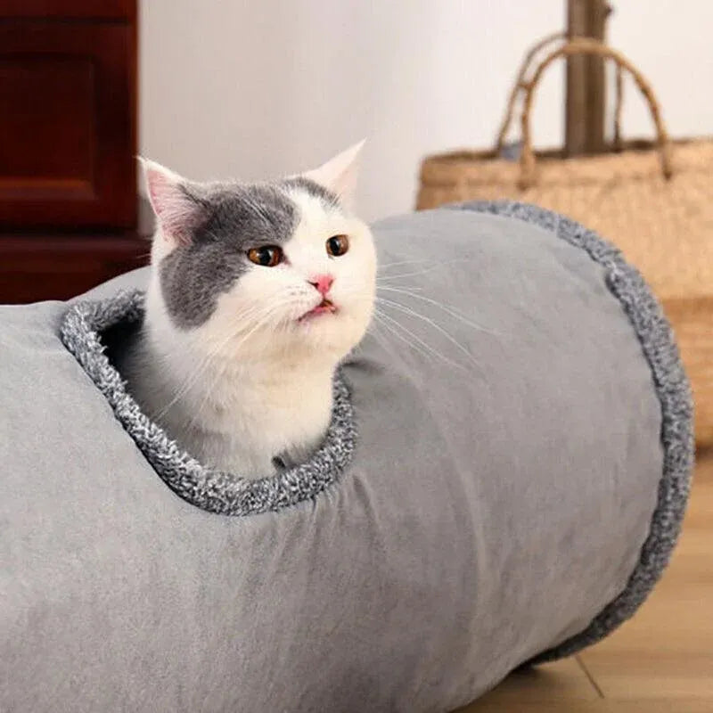 Cat Tunnel Pet Toys Play Hide Tube With Ball For Large Cat Dogs Rabbit - M-130x30CM