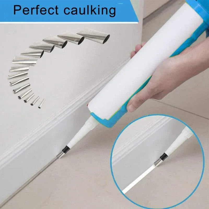 17PCS Stainless Steel Perfect Caulking Nozzle Applicator Sealant Finishing Tool