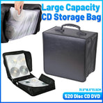 520 CD Capacity PU Leather Disc Storage Organizer Carry Case for Music DVD Media