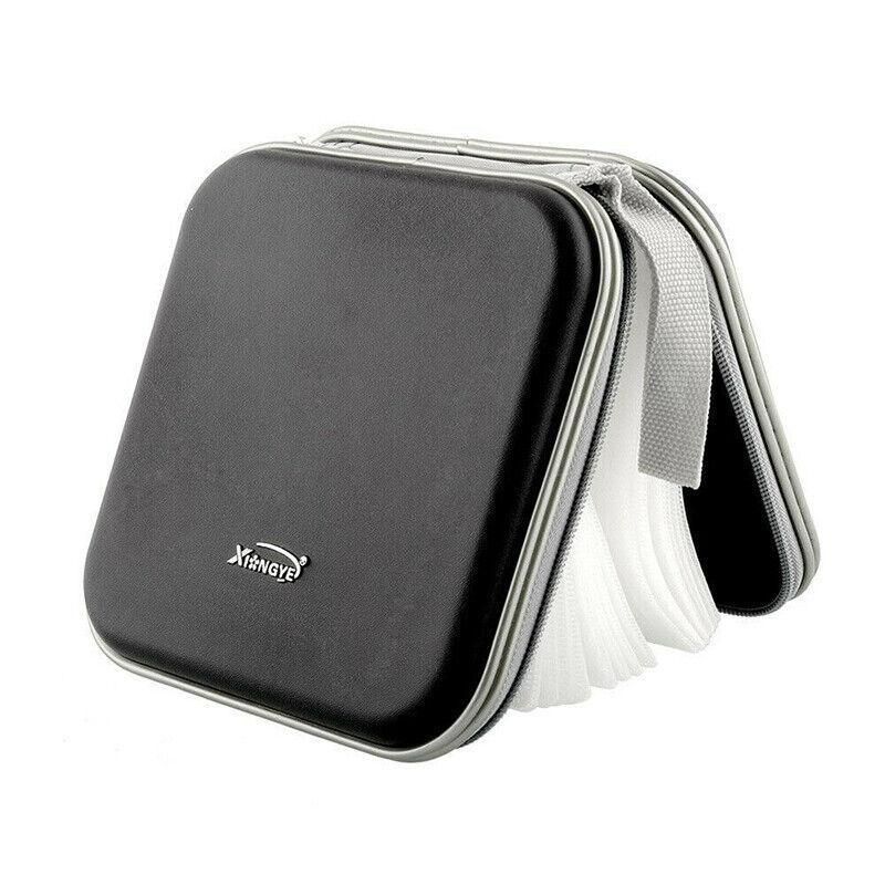 40-Disc CD DVD Wallet Case Portable Car Storage Holder Sleeve Carry Pouch - Black
