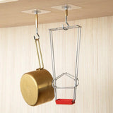 12 PCS Heavy Duty Self Adhesive Hooks Stainless Steel Ceiling Hooks for Home - Closed - Extra Image