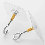12 PCS Heavy Duty Self Adhesive Hooks Stainless Steel Ceiling Hooks for Home - Open - Extra Image