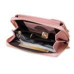 Women Pouch Bag Mobile Phone Bag Pu Leather Crossbody Purse Wallet Shoulder Bag - Light Blue