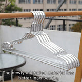 10PCS Metal Clothing Hangers Anti-slip Aluminium Alloy Drying Rack Coat Hanger - Champagne Gold - 45-Degree Angle