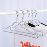 10PCS Metal Clothing Hangers Anti-slip Aluminium Alloy Drying Rack Coat Hanger - Champagne Gold - Close-Up Angle