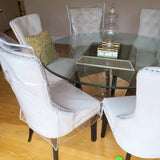 Elastic PVC Dining Chair Cushion Cover Universal Seat Protector with Backrest - Extra Image