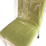 Elastic PVC Dining Chair Cushion Cover Universal Seat Protector with Backrest