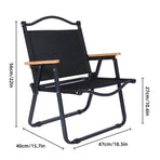 Portable Outdoor Folding Chair Light Aluminum Alloy Stool for Camping Picnic - Khaki