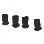 24Pcs Knitted Table Chair Leg Socks Sleeve Floor Protector Furniture Feet Covers - Black