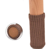 24Pcs Knitted Table Chair Leg Socks Sleeve Floor Protector Furniture Feet Covers - Brown