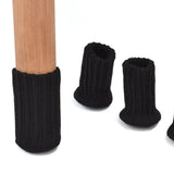 24Pcs Knitted Table Chair Leg Socks Sleeve Floor Protector Furniture Feet Covers - Brown - Extra Image