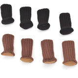 24Pcs Knitted Table Chair Leg Socks Sleeve Floor Protector Furniture Feet Covers - Brown - Extra Image