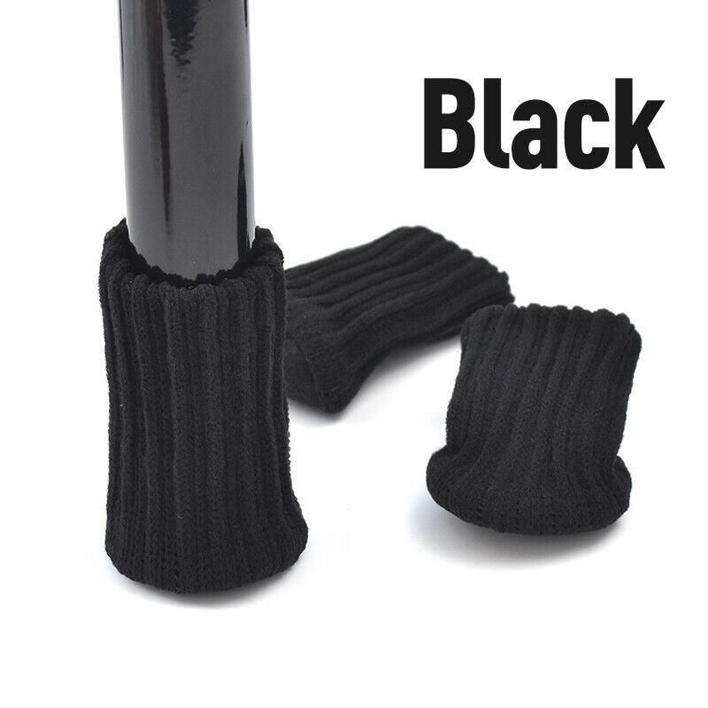 24Pcs Knitted Table Chair Leg Socks Sleeve Floor Protector Furniture Feet Covers - Brown