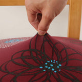 Stretch Dining Chair Seat Covers Removable Seat Cushion Slipcovers Protector - A - Top-Down View