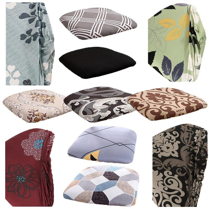 Stretch Dining Chair Seat Covers Removable Seat Cushion Slipcovers Protector - B