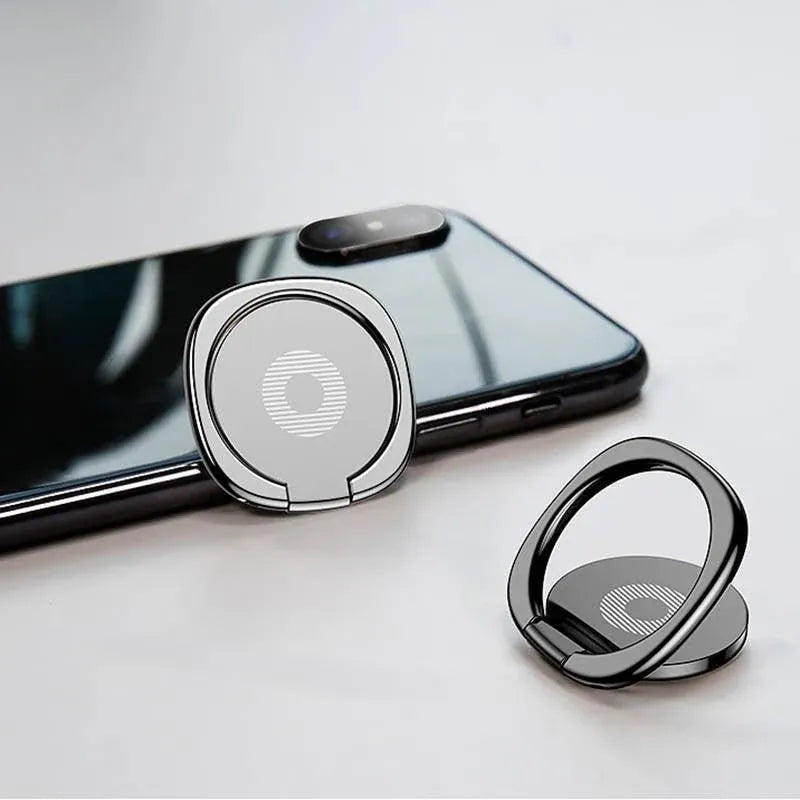 Iring Phone Ring Finger Holder Stand Mobile Grip with Mount Hook for iPhone and iPad - Black