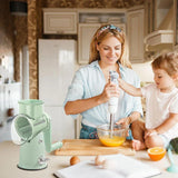 Multifunctional Vegetable Cutter Drum Slicer Kitchen Hand Cranked Grater Tool - White - Extra Image