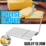 Stainless Steel Cheese Slicer Wire Cutter with Non Slip Base for Butter and Cake