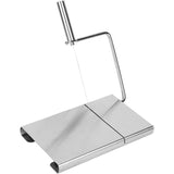 Stainless Steel Cheese Slicer Wire Cutter with Non Slip Base for Butter and Cake - Front View