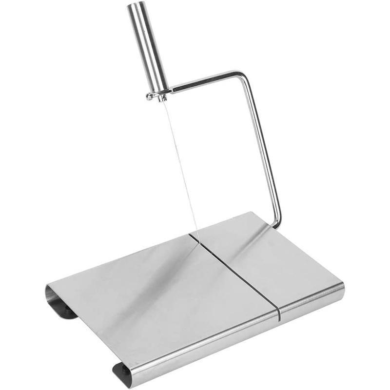 Stainless Steel Cheese Slicer Wire Cutter with Non Slip Base for Butter and Cake