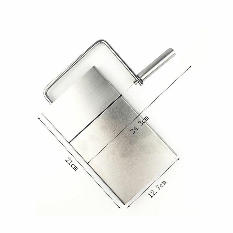 Stainless Steel Cheese Slicer Wire Cutter with Non Slip Base for Butter and Cake