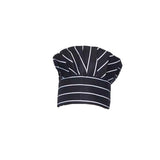 Adjustable Chef Cap with Elastic Band for Kitchen Cooking Baking Catering Use - Black+White
