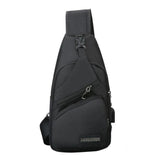 Durable Mens Chest Bag Shoulder Backpack Man Sling Cross Body Satchel Travel Bag - Grey