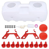 10L Chicken Poultry Automatic Drinking Tank Drinker Feeding Pot Water Dispenser - Front View