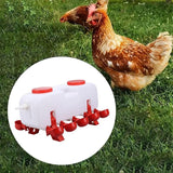 10L Chicken Poultry Automatic Drinking Tank Drinker Feeding Pot Water Dispenser - Top-Down View