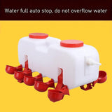 10L Chicken Poultry Automatic Drinking Tank Drinker Feeding Pot Water Dispenser - Rear View