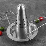 Stainless Steel Chicken Grill Outdoor BBQ Roaster Rack Portable Multi Functional - Extra Image