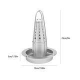 Stainless Steel Chicken Grill Outdoor BBQ Roaster Rack Portable Multi Functional - Side View