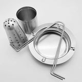 Stainless Steel Chicken Grill Outdoor BBQ Roaster Rack Portable Multi Functional - Top-Down View