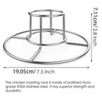 1-Piece Round Chicken Roasting Rack with Centre Can Holder
